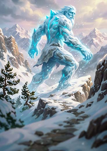 Gegant de la neu, mite del bestiari Catalunya